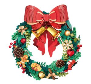 RoboTime 3D wooden jigsaw Christmas wreath